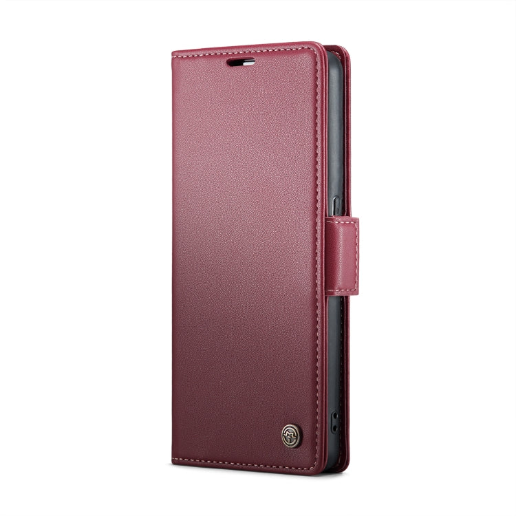 For OPPO Reno8 T 5G/A1 Pro 5G CaseMe 023 Butterfly Buckle Litchi Texture RFID Anti-theft Leather Phone Case(Wine Red) - OPPO Cases by CaseMe | Online Shopping UK | buy2fix