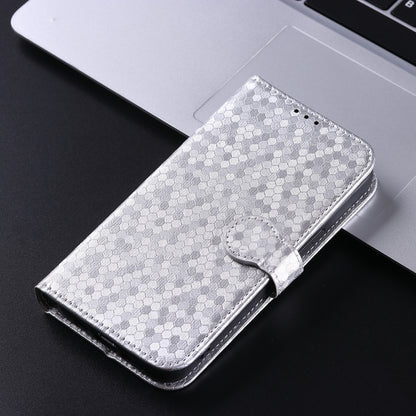 For Google Pixel 9 Honeycomb Dot Texture Leather Phone Case(Silver) - Google Cases by buy2fix | Online Shopping UK | buy2fix