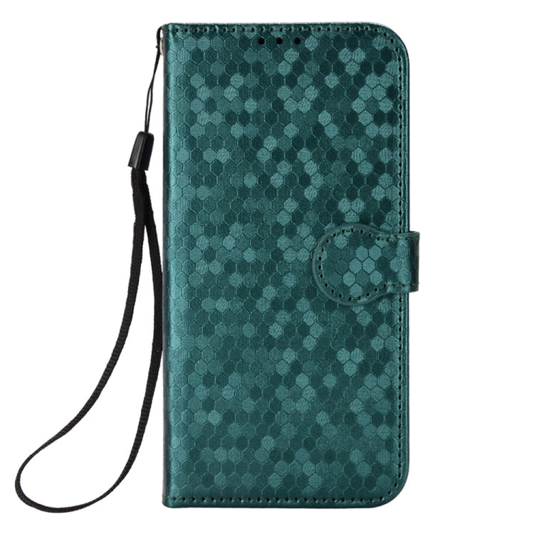 For Xiaomi Redmi Note 13 4G Honeycomb Dot Texture Leather Phone Case(Green) - Note 13 Cases by buy2fix | Online Shopping UK | buy2fix