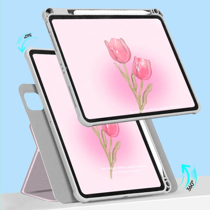 For iPad Air 11 2024 / iPad Pro 11 720 Rotation Magnetic Painted Leather Smart Tablet Case(Tulip Glass) - iPad Pro 11 (2022/2021) Cases by buy2fix | Online Shopping UK | buy2fix