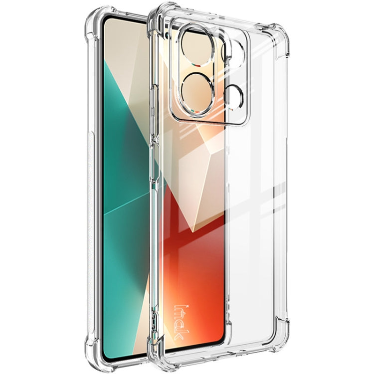 For Xiaomi Redmi Note 13 5G Global imak Shockproof Airbag TPU Phone Case(Transparent) - Note 13 Cases by imak | Online Shopping UK | buy2fix