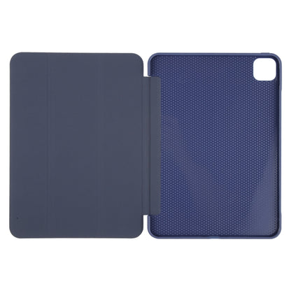 For iPad Air 11 2024 GEBEI 3-folding Holder Shockproof Flip Leather Tablet Case(Dark Blue) - iPad Air 11 2024 Cases by GEBEI | Online Shopping UK | buy2fix