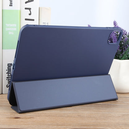 For iPad Air 11 2024 GEBEI 3-folding Holder Shockproof Flip Leather Tablet Case(Dark Blue) - iPad Air 11 2024 Cases by GEBEI | Online Shopping UK | buy2fix