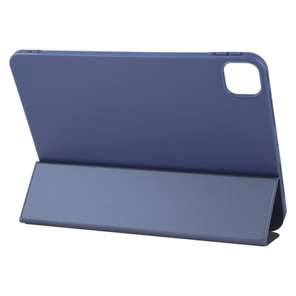 For iPad Pro 13 2024 GEBEI 3-folding Holder Shockproof Flip Leather Tablet Case(Dark Blue) - iPad Pro 13 2024 Cases by GEBEI | Online Shopping UK | buy2fix