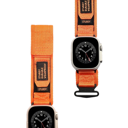 Nylon Two Section Watch Band For Apple Watch Ultra 49mm(Orange) - Watch Bands by buy2fix | Online Shopping UK | buy2fix