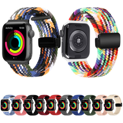 Magnetic Fold Clasp Woven Watch Band For Apple Watch Ultra 2 49mm(Starlight Color) - Watch Bands by buy2fix | Online Shopping UK | buy2fix