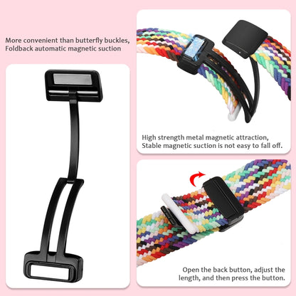 Magnetic Fold Clasp Woven Watch Band For Apple Watch 2 38mm(Rainbow Color) - Watch Bands by buy2fix | Online Shopping UK | buy2fix