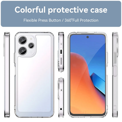 For Xiaomi Redmi 12 5G Colorful Series Acrylic Hybrid TPU Phone Case(Transparent) - Xiaomi Cases by buy2fix | Online Shopping UK | buy2fix