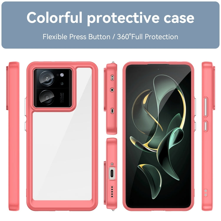 For Xiaomi 13T Pro Colorful Series Acrylic Hybrid TPU Phone Case(Red) - Xiaomi Cases by buy2fix | Online Shopping UK | buy2fix