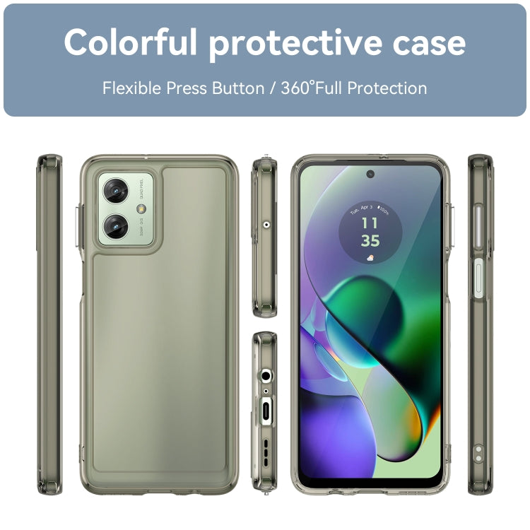 For Motorola Moto G54 Global Candy Series TPU Phone Case(Transparent Grey) - Motorola Cases by buy2fix | Online Shopping UK | buy2fix