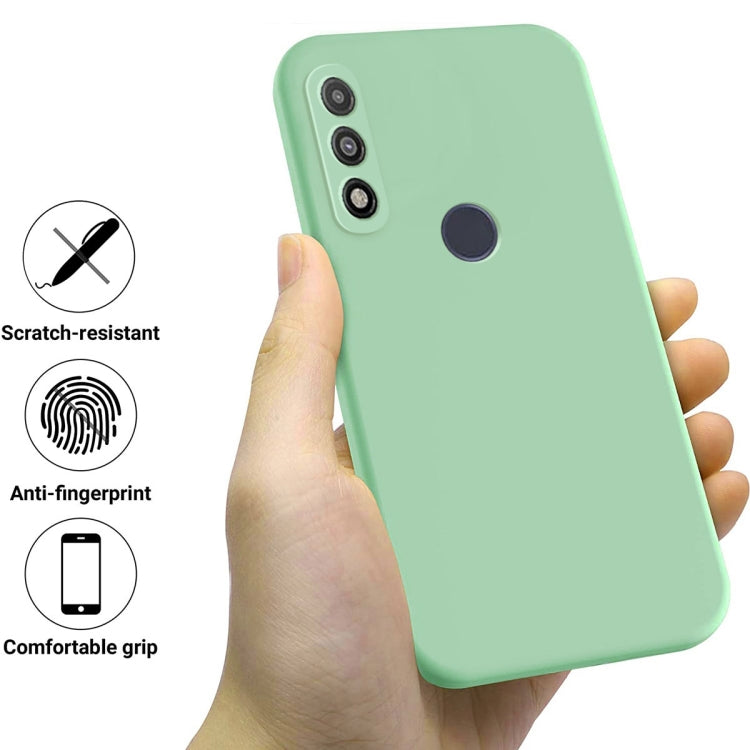 For Motorola G Pure 4G Pure Color Liquid Silicone Shockproof Phone Case(Green) - Motorola Cases by buy2fix | Online Shopping UK | buy2fix