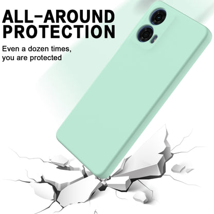 For Motorola Moto G04 / G24 Pure Color Liquid Silicone Shockproof Phone Case(Green) - Motorola Cases by buy2fix | Online Shopping UK | buy2fix