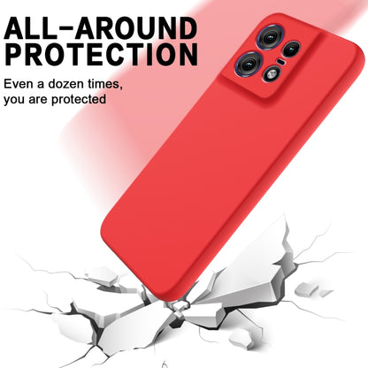 For Motorola Edge 50 Pro Pure Color Liquid Silicone Shockproof Phone Case(Red) - Motorola Cases by buy2fix | Online Shopping UK | buy2fix