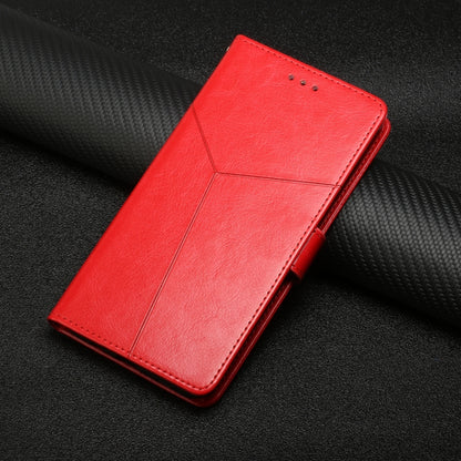 For iPhone SE 2024 HT01 Y-shaped Pattern Flip Leather Phone Case(Red) - More iPhone Cases by buy2fix | Online Shopping UK | buy2fix