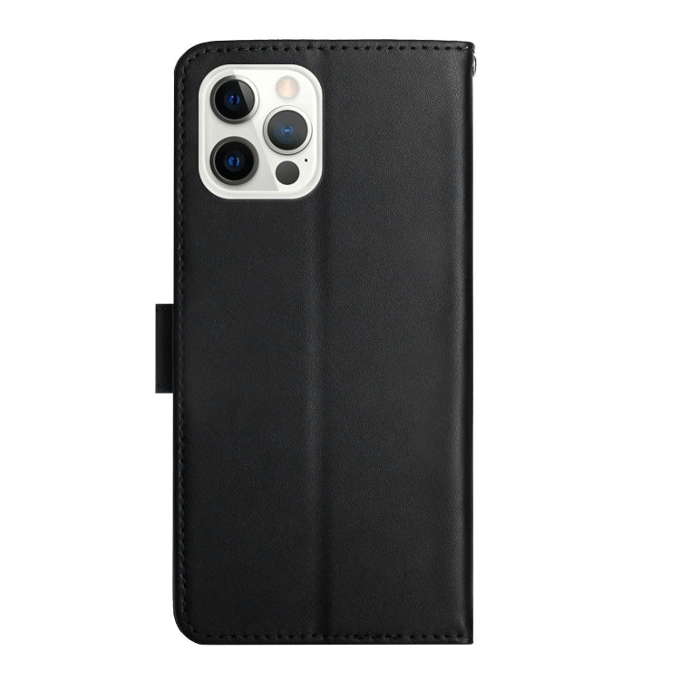 For iPhone 16 Pro Max Genuine Leather Fingerprint-proof Flip Phone Case(Black) - iPhone 16 Pro Max Cases by buy2fix | Online Shopping UK | buy2fix