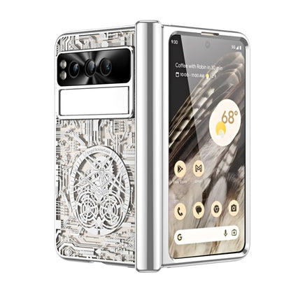 For Google Pixel Fold Mechanical Legend Integrated Electroplating All-inclusive Phone Case(Silver) - Google Cases by buy2fix | Online Shopping UK | buy2fix