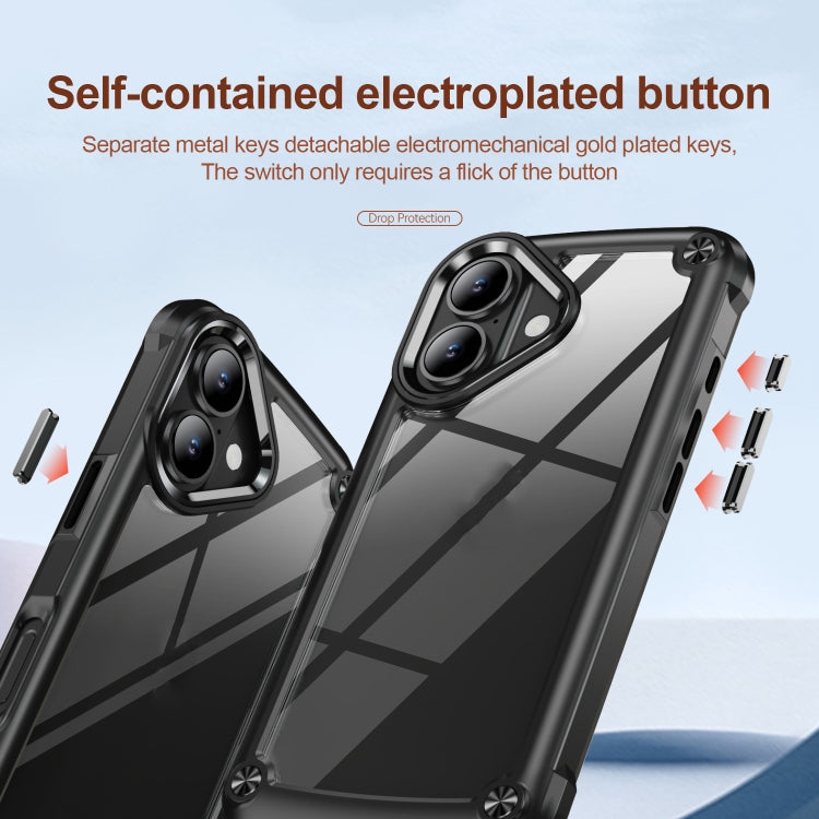 For iPhone 16 Plus TPU + PC Lens Protection Phone Case(Black) - iPhone 16 Plus Cases by buy2fix | Online Shopping UK | buy2fix