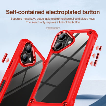 For iPhone 16 Plus TPU + PC Lens Protection Phone Case(Red) - iPhone 16 Plus Cases by buy2fix | Online Shopping UK | buy2fix