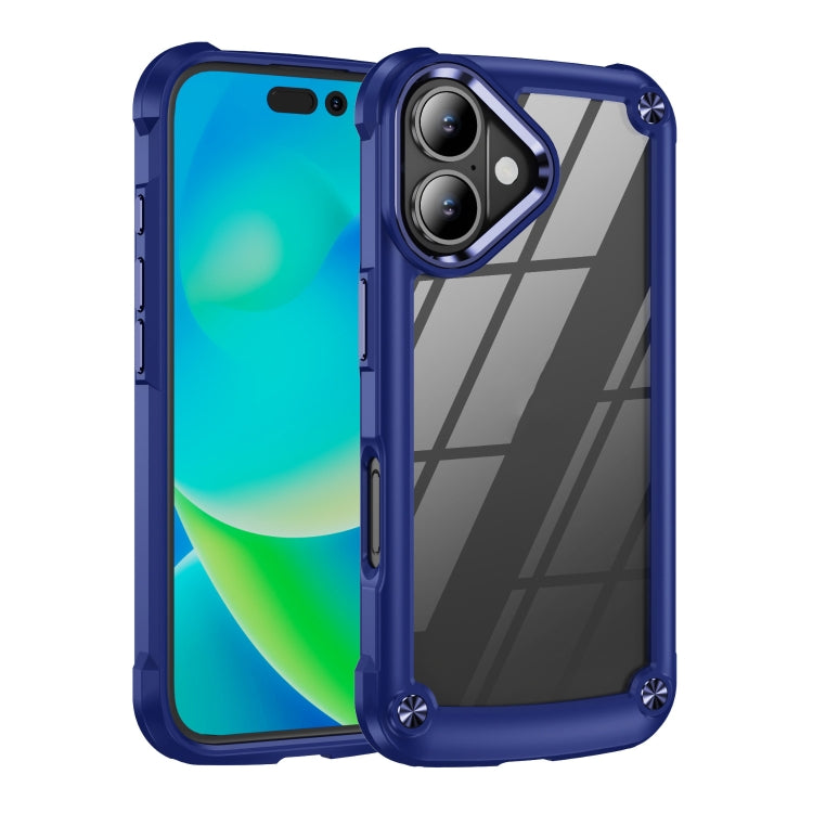 For iPhone 16 Plus TPU + PC Lens Protection Phone Case(Blue) - iPhone 16 Plus Cases by buy2fix | Online Shopping UK | buy2fix