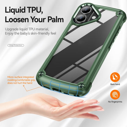 For iPhone 16 Plus TPU + PC Lens Protection Phone Case(Green) - iPhone 16 Plus Cases by buy2fix | Online Shopping UK | buy2fix