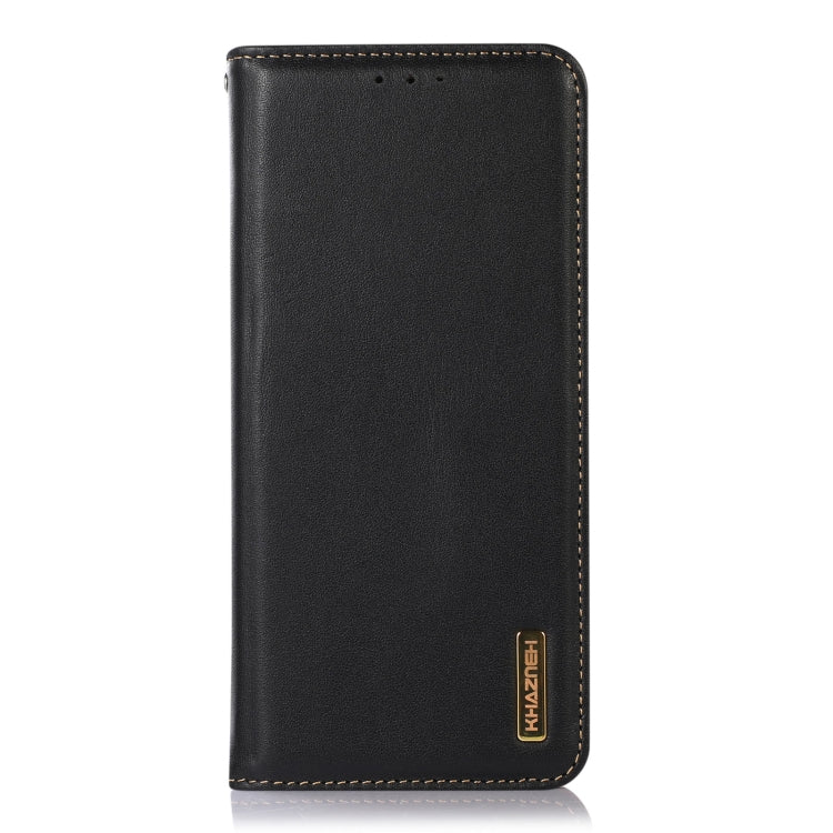 For iPhone 16 Pro Max KHAZNEH Nappa Top Layer Cowhide Leather Phone Case(Black) - iPhone 16 Pro Max Cases by buy2fix | Online Shopping UK | buy2fix