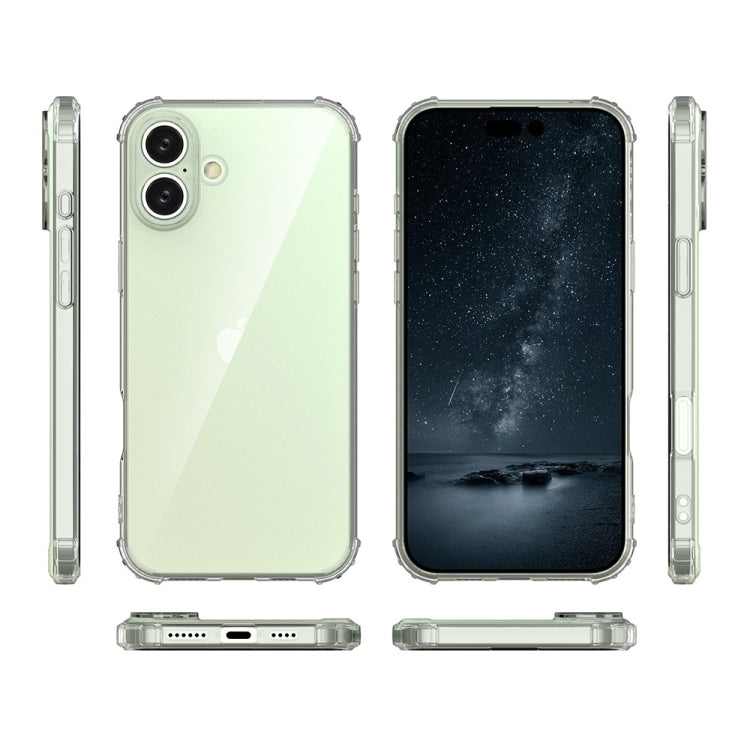 For iPhone 16 Plus Four-Corner Shockproof Clear TPU Phone Case(Transparent) - iPhone 16 Plus Cases by buy2fix | Online Shopping UK | buy2fix