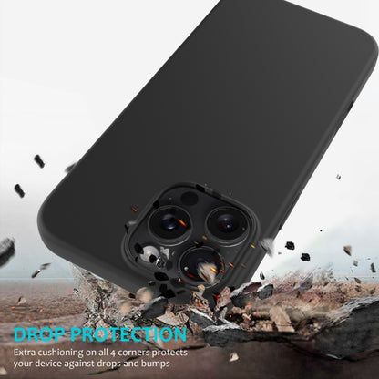 For iPhone 16 Pro Max Solid Color Silicone Phone Case(Black) - More iPhone Cases by buy2fix | Online Shopping UK | buy2fix