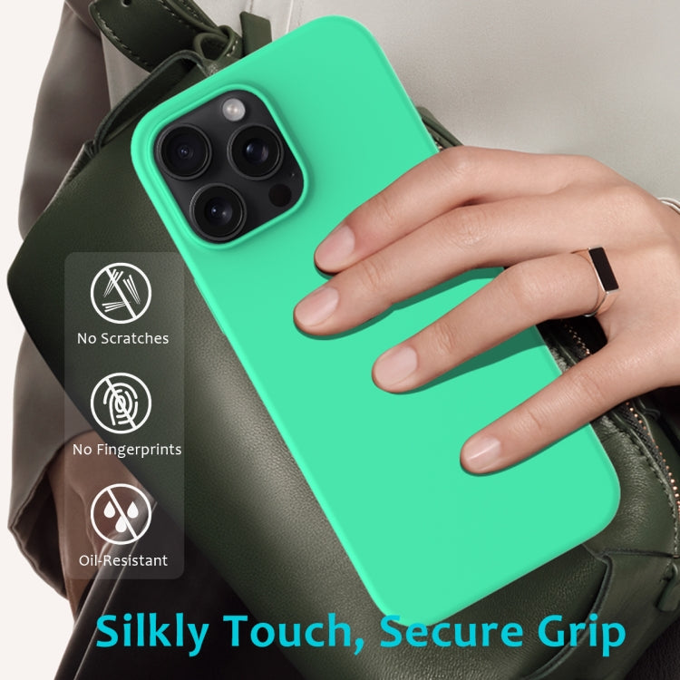 For iPhone 16 Pro Max Solid Color Silicone Phone Case(Green) - More iPhone Cases by buy2fix | Online Shopping UK | buy2fix