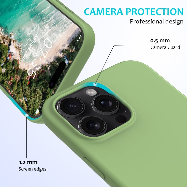 For iPhone 16 Pro Solid Color Silicone Phone Case(Mint Green) - More iPhone Cases by buy2fix | Online Shopping UK | buy2fix