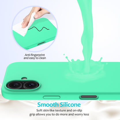 For iPhone 16 Plus Solid Color Silicone Phone Case(Green) - More iPhone Cases by buy2fix | Online Shopping UK | buy2fix