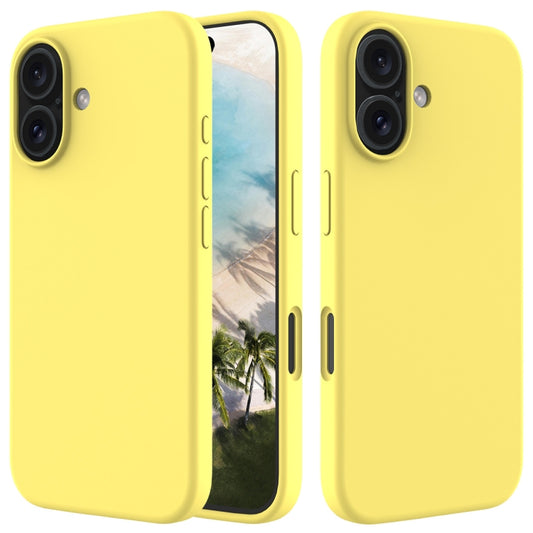 For iPhone 16 Solid Color Silicone Phone Case(Lemon Yellow) - More iPhone Cases by buy2fix | Online Shopping UK | buy2fix