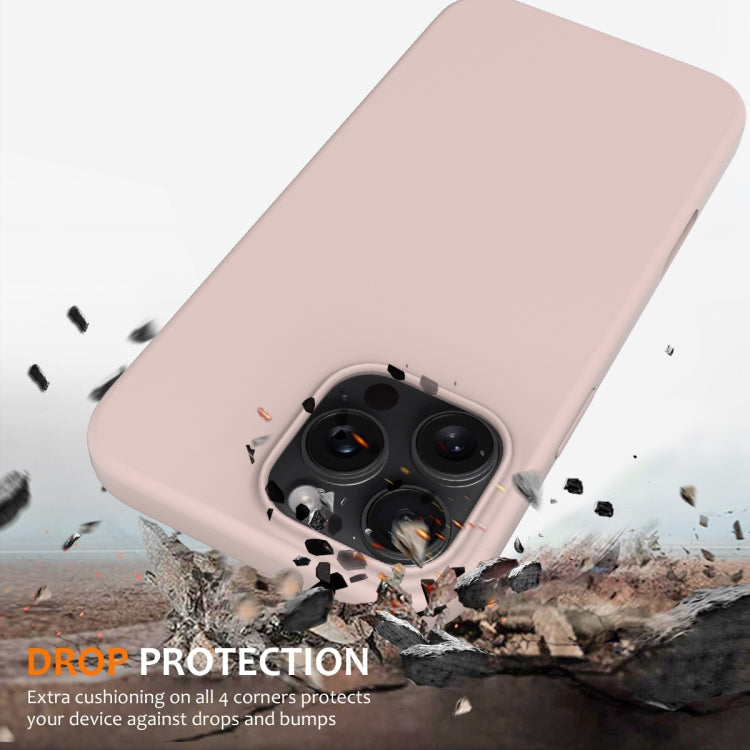 For iPhone 16 Pro Max Shockproof Silicone Magsafe Phone Case(Sand Pink) - iPhone 16 Pro Max Cases by buy2fix | Online Shopping UK | buy2fix