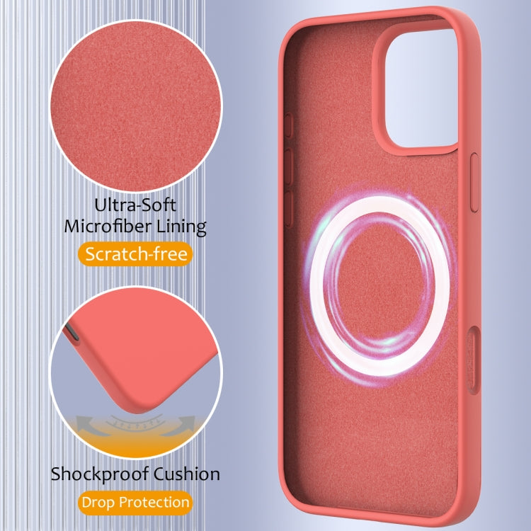 For iPhone 16 Pro Shockproof Silicone Magsafe Phone Case(Pink Orange) - iPhone 16 Pro Cases by buy2fix | Online Shopping UK | buy2fix