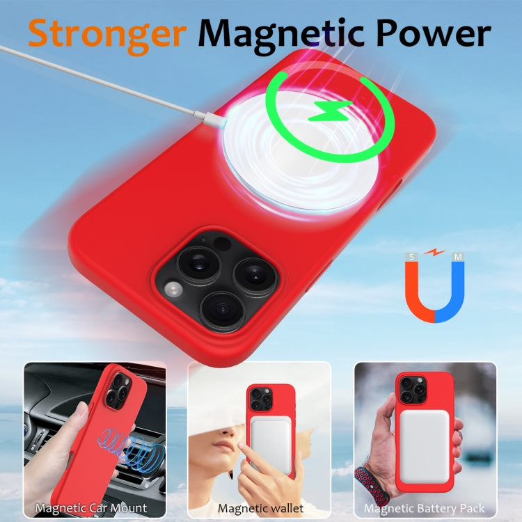 For iPhone 16 Pro Shockproof Silicone Magsafe Phone Case(Red) - iPhone 16 Pro Cases by buy2fix | Online Shopping UK | buy2fix