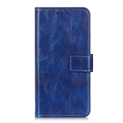 For iPhone SE 2024 Retro Crazy Horse Texture Horizontal Flip Leather Phone Case(Blue) - More iPhone Cases by buy2fix | Online Shopping UK | buy2fix