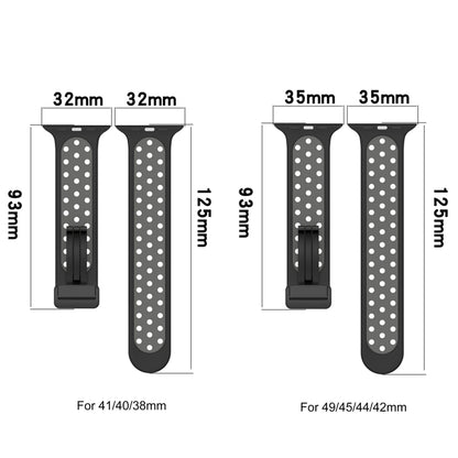 For Apple Watch 2 42mm Magnetic Buckle Silicone Watch Band(Black Limes) - Watch Bands by buy2fix | Online Shopping UK | buy2fix