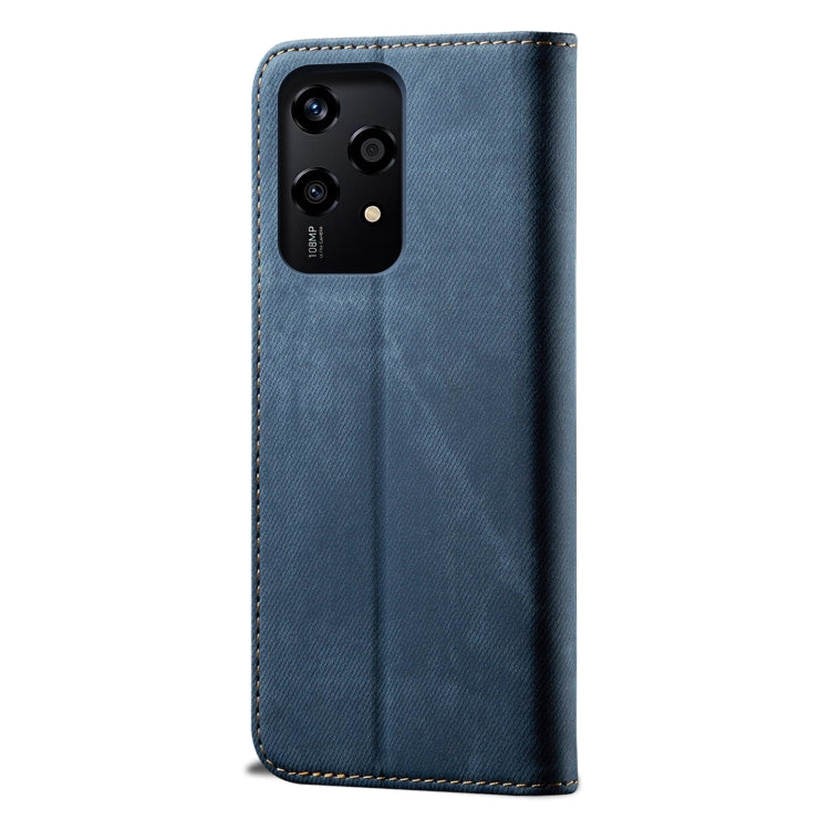 For Honor 200 Lite Global Denim Texture Flip Leather Phone Case(Blue) - Honor Cases by buy2fix | Online Shopping UK | buy2fix