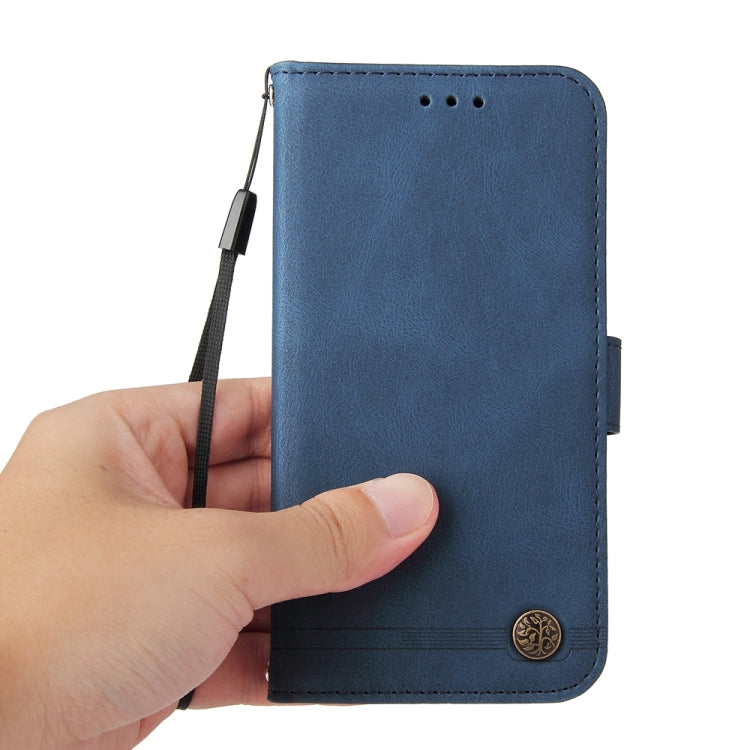 For Google Pixel 9 Pro Skin Feel Life Tree Metal Button Leather Phone Case(Blue) - Google Cases by buy2fix | Online Shopping UK | buy2fix