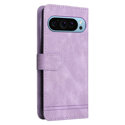 For Google Pixel 9 Skin Feel Life Tree Metal Button Leather Phone Case(Purple) - Google Cases by buy2fix | Online Shopping UK | buy2fix