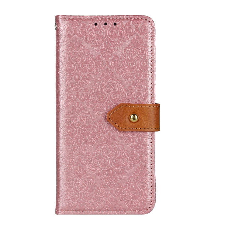 For iPhone SE 2024 European Floral Embossed Leather Phone Case(Pink) - More iPhone Cases by buy2fix | Online Shopping UK | buy2fix