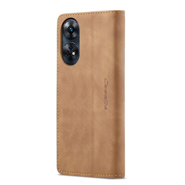 For OPPO Reno8 T 4G CaseMe 013 Multifunctional Horizontal Flip Leather Phone Case(Brown) - OPPO Cases by CaseMe | Online Shopping UK | buy2fix