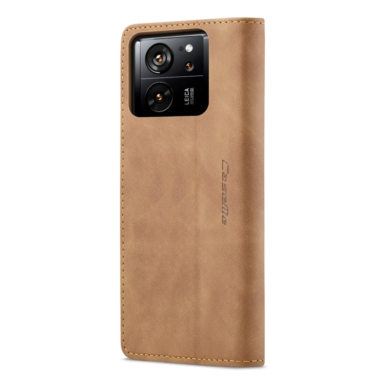 For Xiaomi 13T/13T Pro CaseMe 013 Multifunctional Horizontal Flip Leather Phone Case(Brown) - Xiaomi Cases by CaseMe | Online Shopping UK | buy2fix