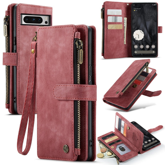 For Google Pixel 8 Pro CaseMe C30 Multifunctional Leather Phone Case(Red) - Google Cases by CaseMe | Online Shopping UK | buy2fix