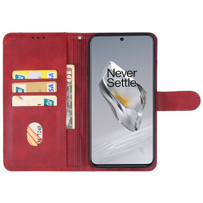 For OnePlus 12 Leather Phone Case(Red) - OnePlus Cases by buy2fix | Online Shopping UK | buy2fix