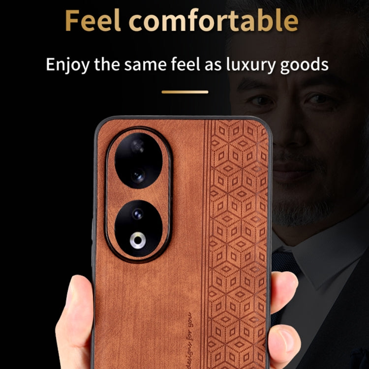 For Honor 90 Pro AZNS 3D Embossed Skin Feel Phone Case(Black) - Honor Cases by AZNS | Online Shopping UK | buy2fix