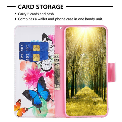 For iPhone 16 Plus Colored Drawing Pattern Leather Phone Case(Butterflies) - iPhone 16 Plus Cases by buy2fix | Online Shopping UK | buy2fix