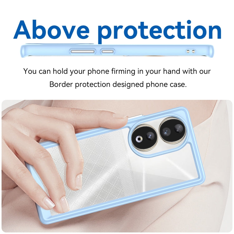 For Honor 80 Colorful Series Acrylic Hybrid TPU Phone Case(Blue) - Honor Cases by buy2fix | Online Shopping UK | buy2fix