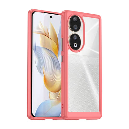 For Honor 80 Colorful Series Acrylic Hybrid TPU Phone Case(Red) - Honor Cases by buy2fix | Online Shopping UK | buy2fix