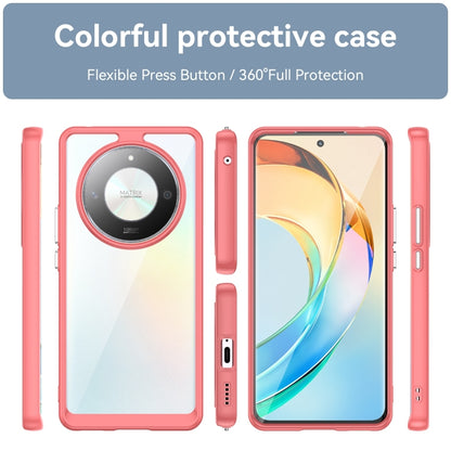 For Honor X50 Colorful Series Acrylic Hybrid TPU Phone Case(Red) - Honor Cases by buy2fix | Online Shopping UK | buy2fix