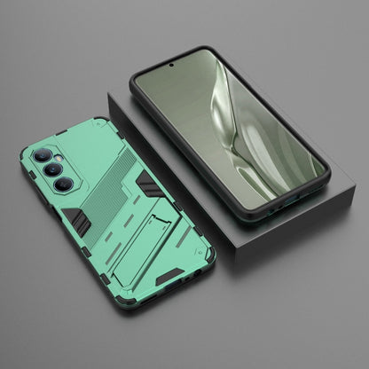 For Realme C65 4G Global Punk Armor 2 in 1 PC + TPU Phone Case with Holder(Green) - Realme Cases by buy2fix | Online Shopping UK | buy2fix